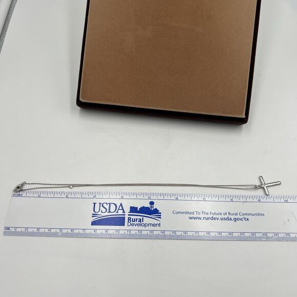 Napier Cross Necklace STERLING SILVER 18" CUBIC ZIRCONIA CROSS PENDANT Religious - Picture 8 of 9